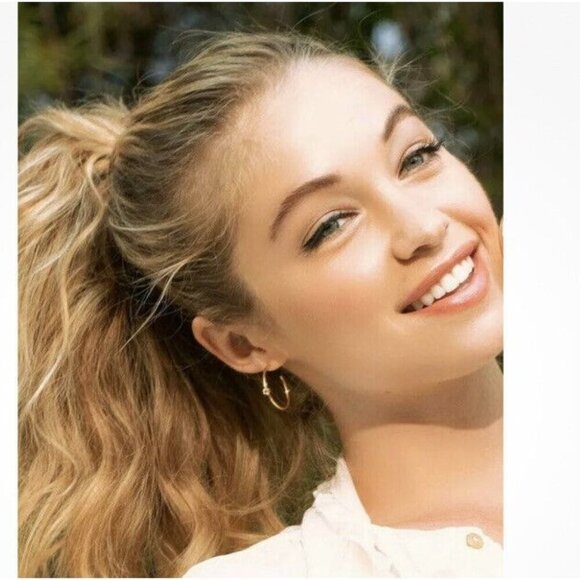 Marrin Costello Mystique Hoops Topaz Gold-Plated Sterling Silver Classic Mature - Picture 3 of 7